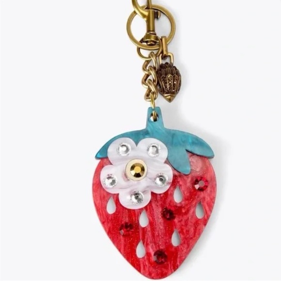 Kurt Geiger London NWT Strawberry key ring keychain bag, charm NIB - Picture 4 of 7